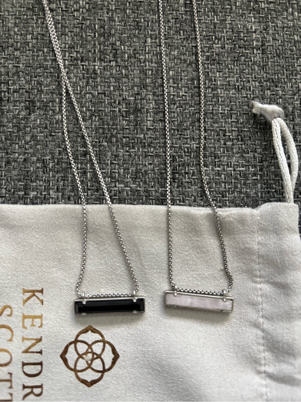 Kendra Scott Bar Pendant Necklace Duo - Black and White